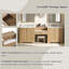 84" Double-Sink Freestanding Bathroom Vanity Set, Center Console and Soft Closing Design-436555617