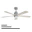 Ventilateur de plafond de 52 pouces avec lumière, télécommande silencieuse à 6 vitesses, DEL à intensité variable, pour le salon, la chambre à coucher et autres intérieurs