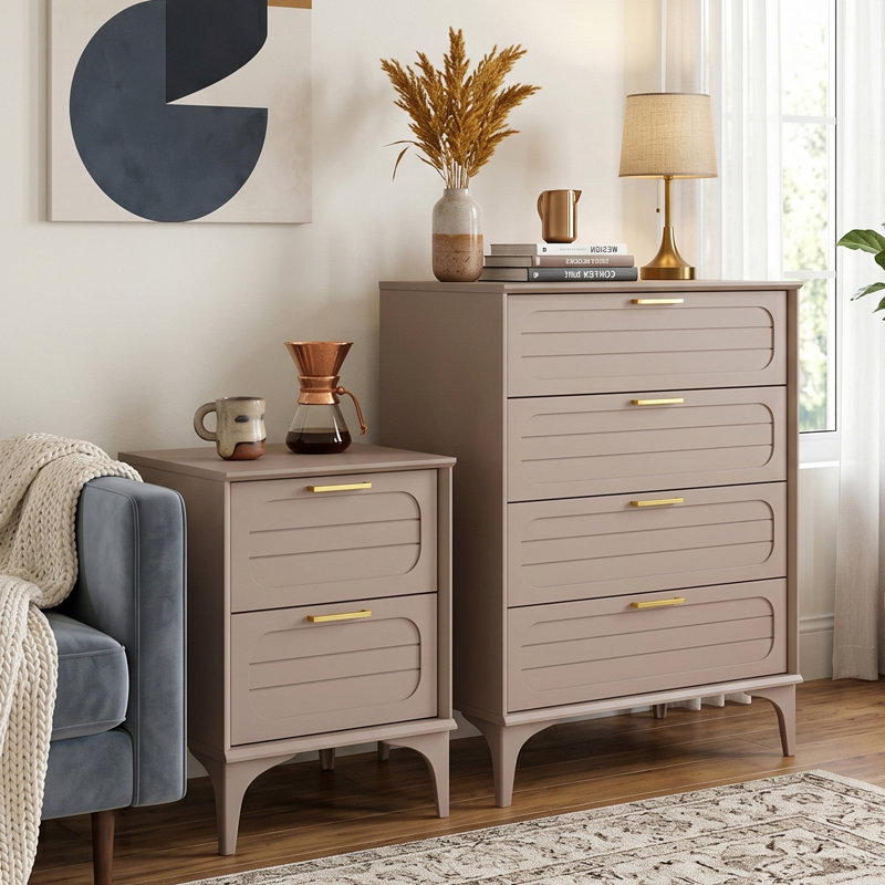 HARRINGTON Piece Bedroom Set, Warm Nude