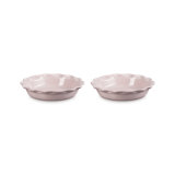 Le Creuset Stoneware Set Of 2 Heritage Fluted Pie Dish 9 In