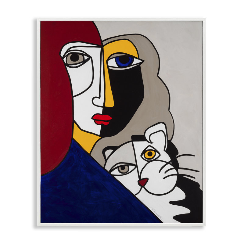 Bold Primaries Mod Portraits, estampe numérique, design par Ruth Fromstein, H 20 po x l 16 po