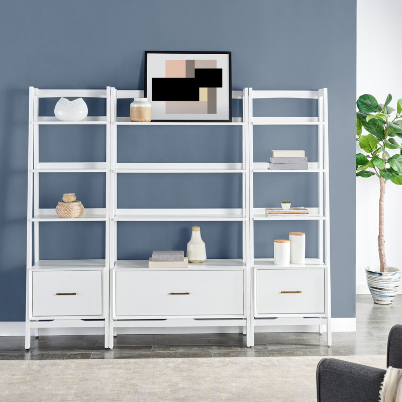 Bibliothèque Stiles H 70,5 po x l 82,25 po Stiles, Blanc