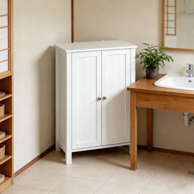 Storage Cabinet with Double Door and Adjustable Shelf