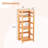 4-Tier Bookshelf Rubber Wood Bookcase With Side Fences For Living Room-401445615