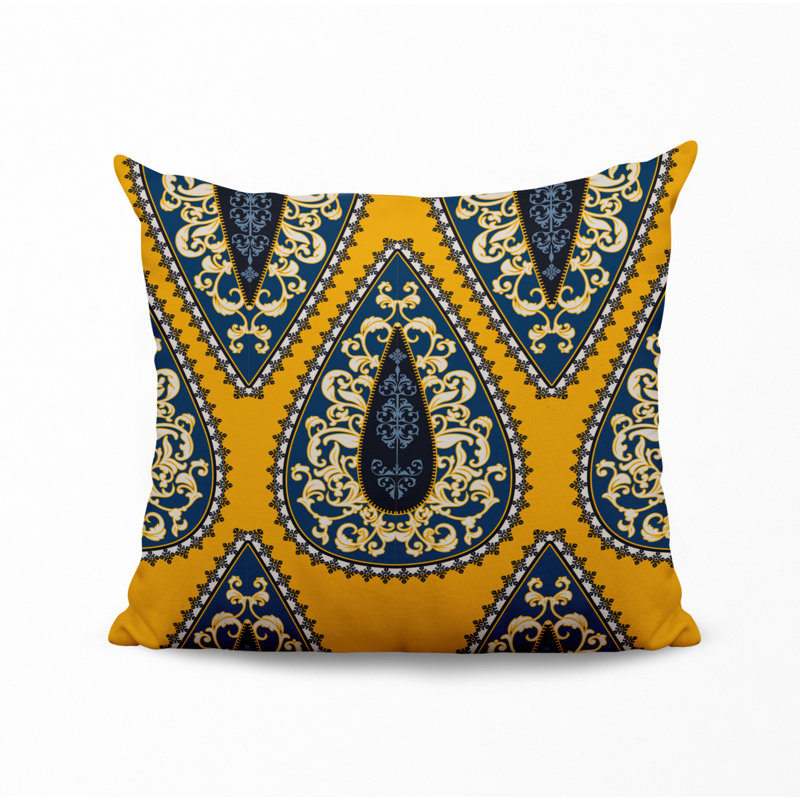 Housse et insert de coussin décoratif en polyester, L 17 po x H 17 po, Jaune