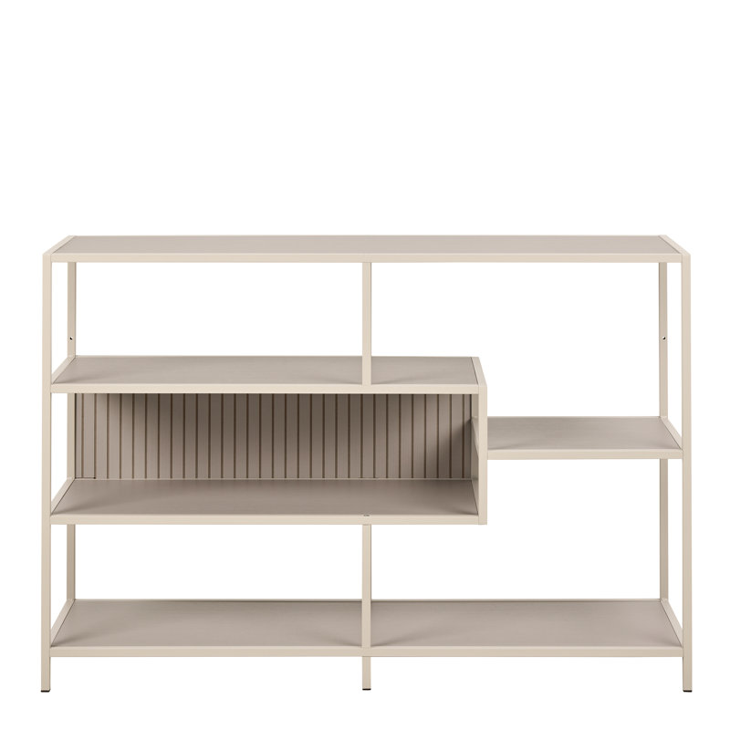 Borghild 78cm H x 114cm W Powder Coated Steel Standard Bookcase