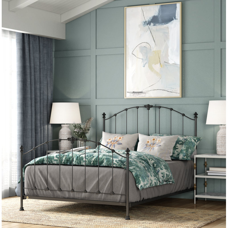 171 Country French Bed | Complete Standard, California King, Gunmetal