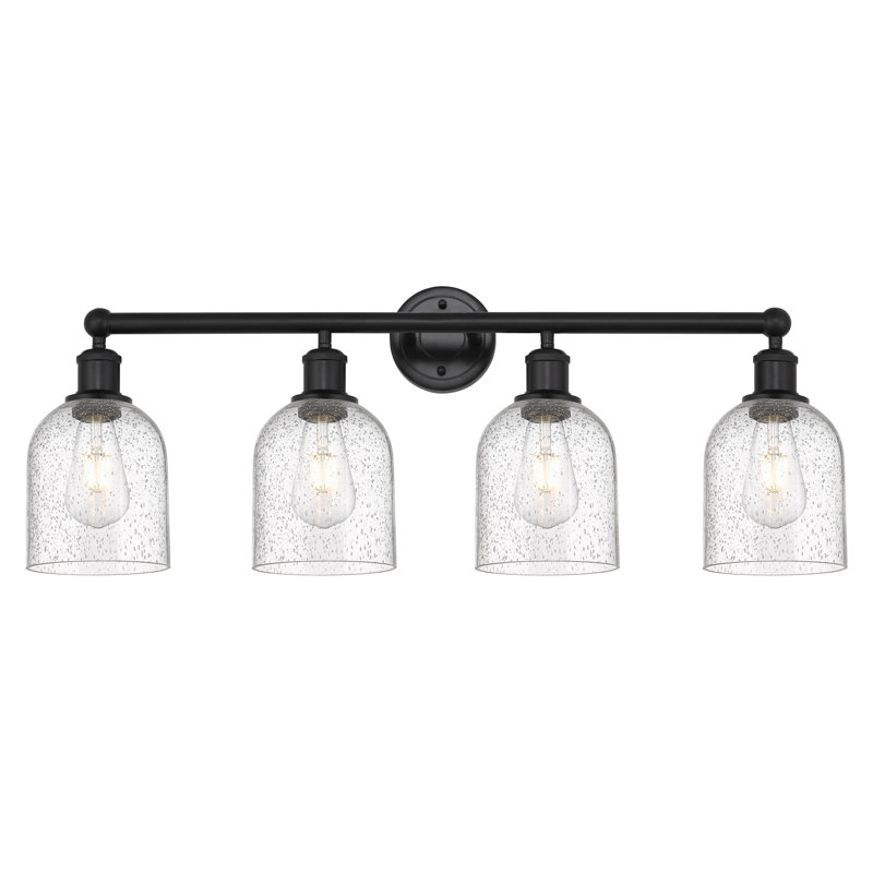 Odaniel 4 - Light Dimmable Vanity Light, Matte Black, Seedy