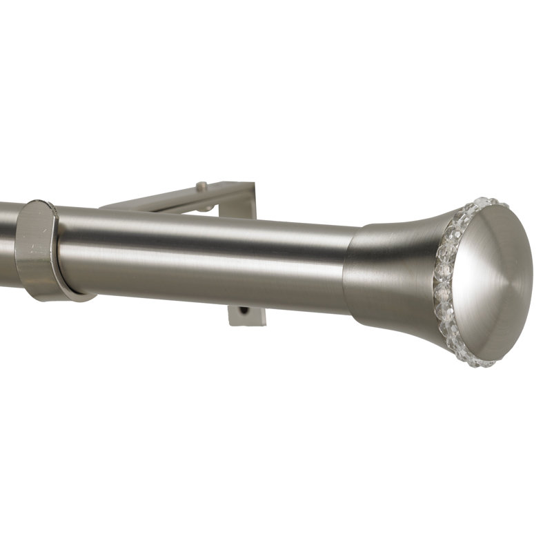 Tringle à rideaux simple 1,13 po Butters, H 3 po x l 48 po x P 6 po, Inoxydable