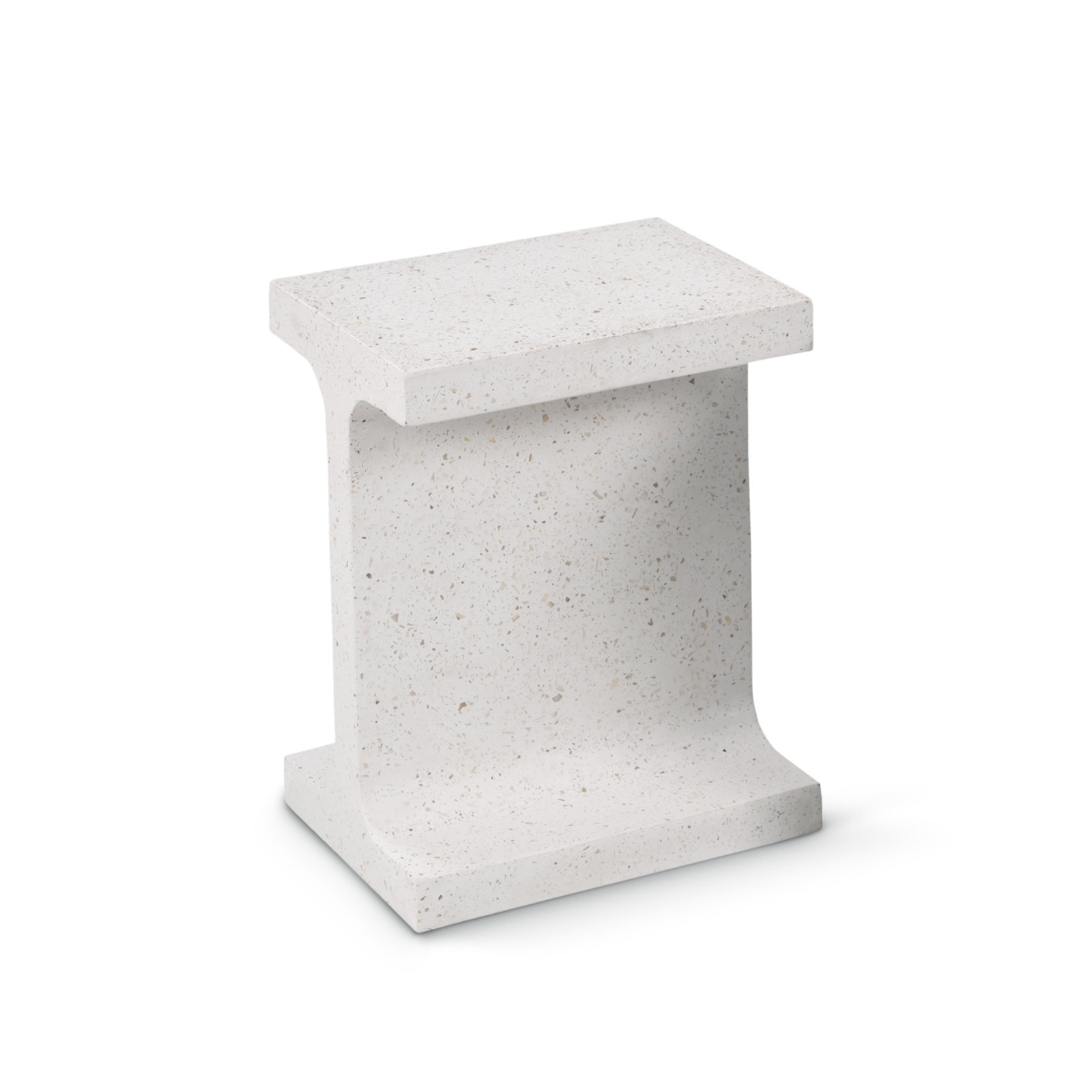 Justin End Table, Ivory Terrazzo