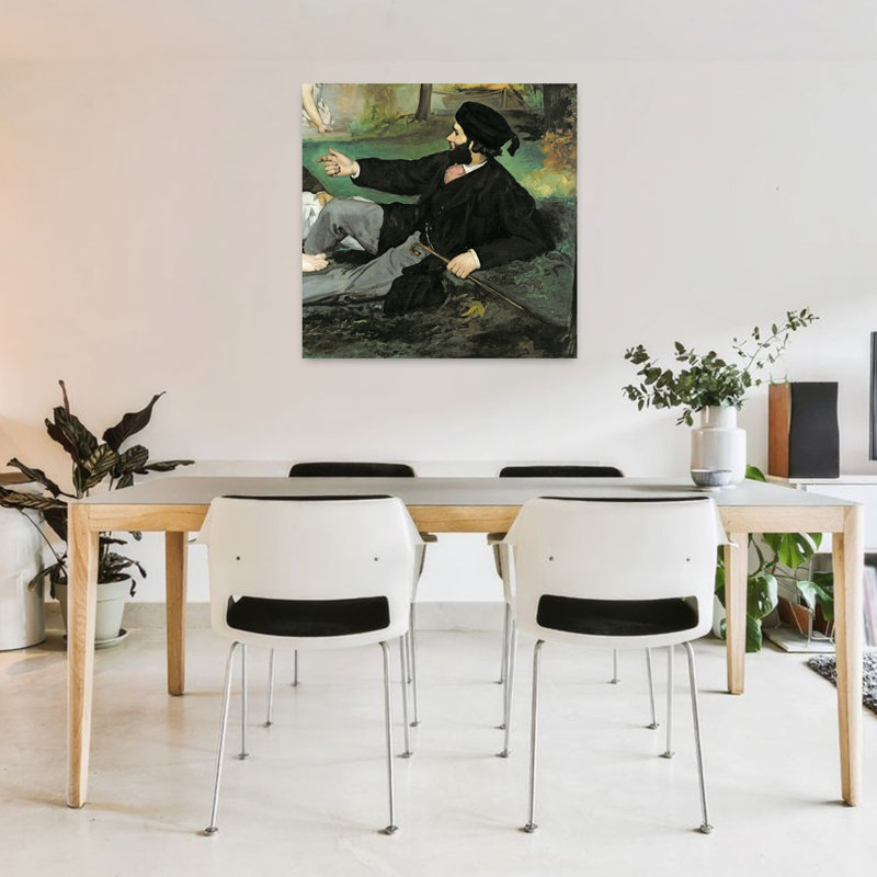 Déjeuner sur l'Herbe, 1863 Impressionniste Abstrait Contemporain Fruit Portrait Wall Art Print, H 36 po x l 36 po