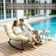 Chaise berçante d'extérieur surdimensionnée avec coussin épais