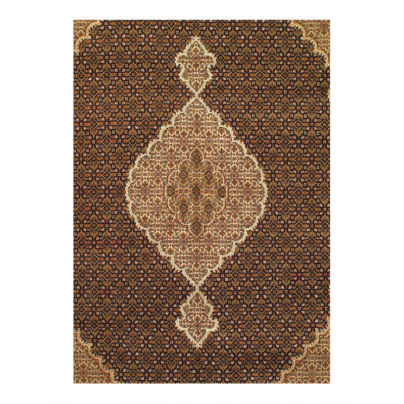 Fine Hand knotted Silk & wool Tabriz design 8' X 11'9''
