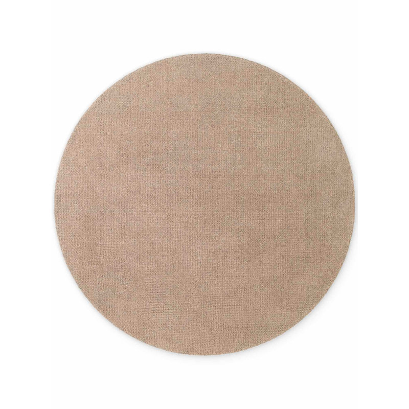 Dewit Wool Hand Woven Area Rug, Beige, Round 200 cm