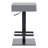 Glyndon Modern Adjustable Swivel Backless Metal Bar Stool with Gray Faux Leather Seat-882490342
