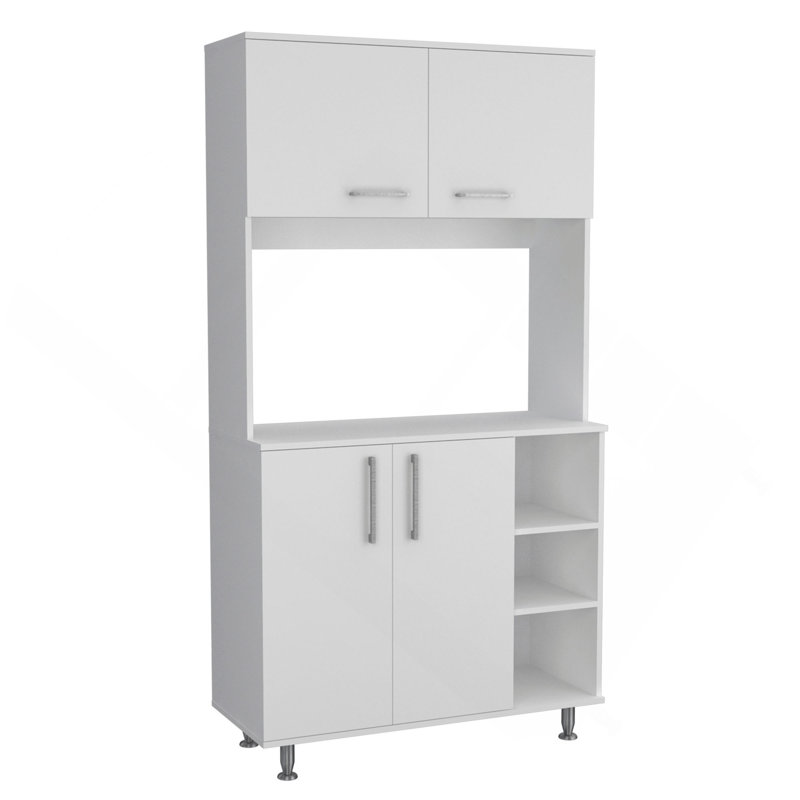 Garde-manger Colorado, trois tablettes ouvertes, Blanc