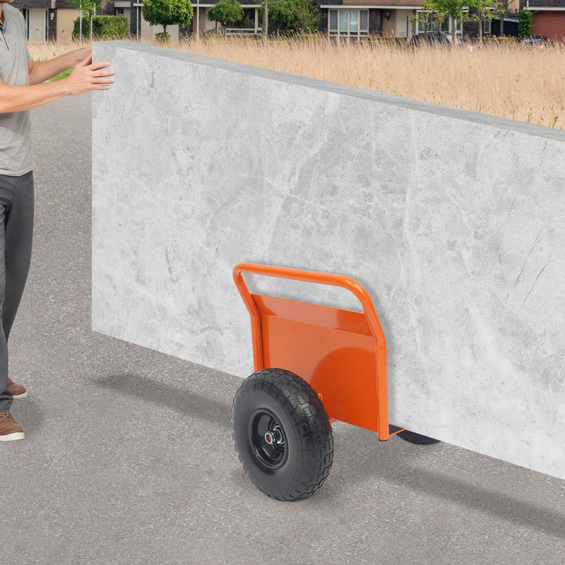 Panel Dolly With 10-Inch Tires, Orange