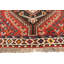 Tapis tribal rouge fait à la main à motif géométrique rouge 3 pi 6 po x 4 pi 9 pi
