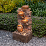 Eshell 8.5" Outdoor Water Fountain With LED Lights