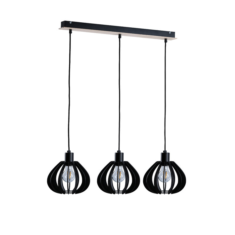 Parma 3 - Light Kitchen Island Pendant, Black