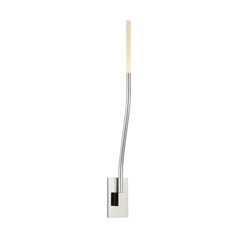 Lajos Solid Brass 1 - Light LED Armed Sconce, Polished Nickel