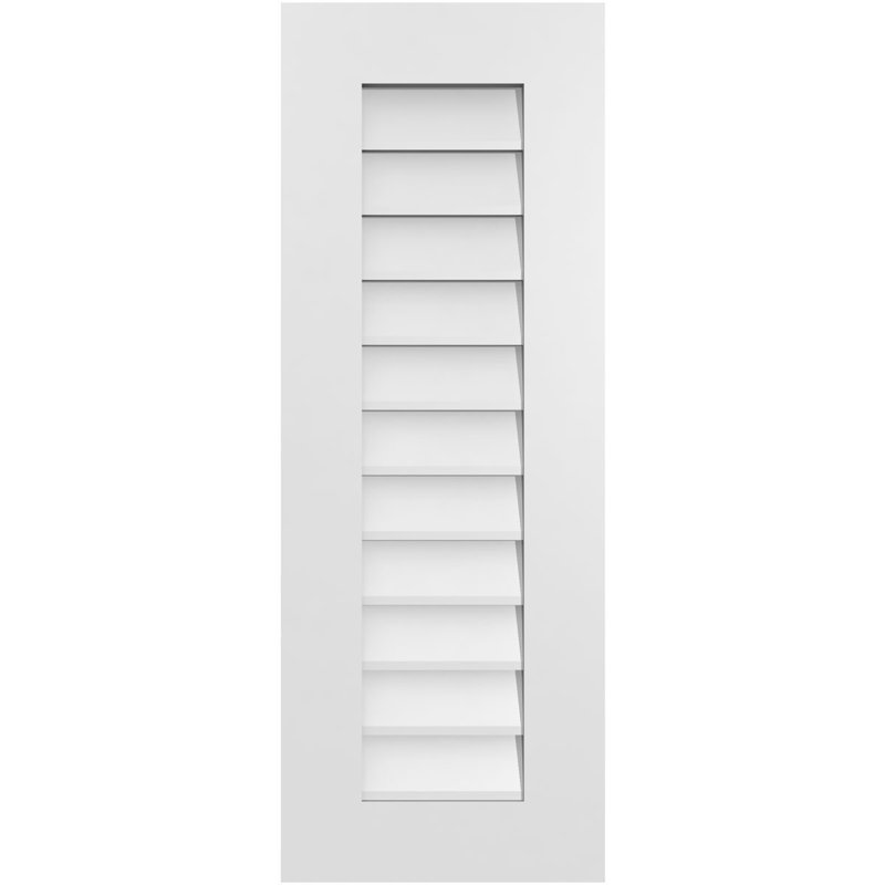 Vent à pignon rectangulaire en uréthane non-fonctionnel, H 38 po x l 14 po x P 1 po