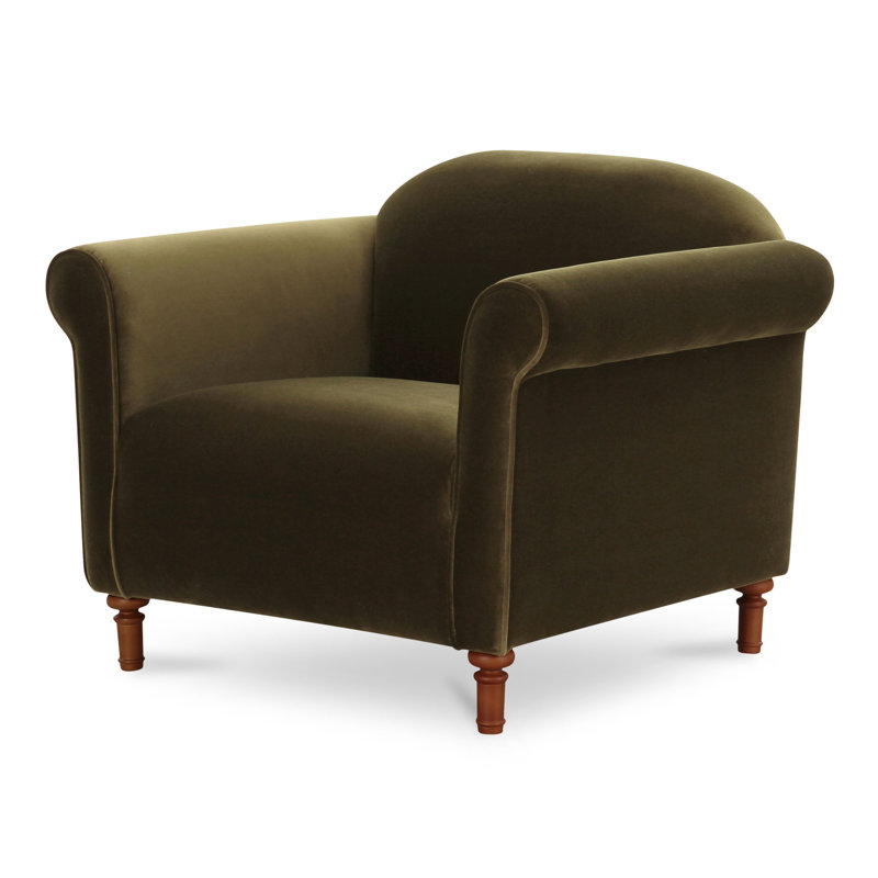 Harmony Armchair, Dark Green Velvet