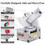 Automatic Meat Slicer, 550W Dual Motors Deli Slicer With 12" Carbon Steel Blade