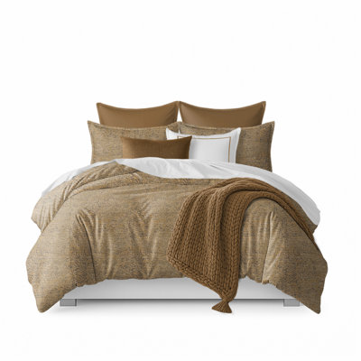 Henley Wheat Comforter & 2 Shams Set Queen