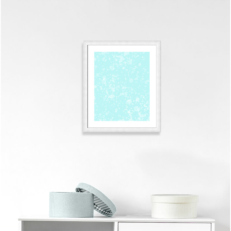Impression sur papier de bulles fantaisistes, H 26,5 po x l 22,5 po x P 0,625 po, Encadré plat à grain de bois blanc