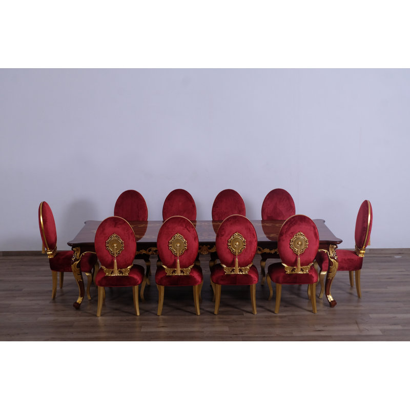 Luxor 9 - Piece Extendable Dining Set, Red