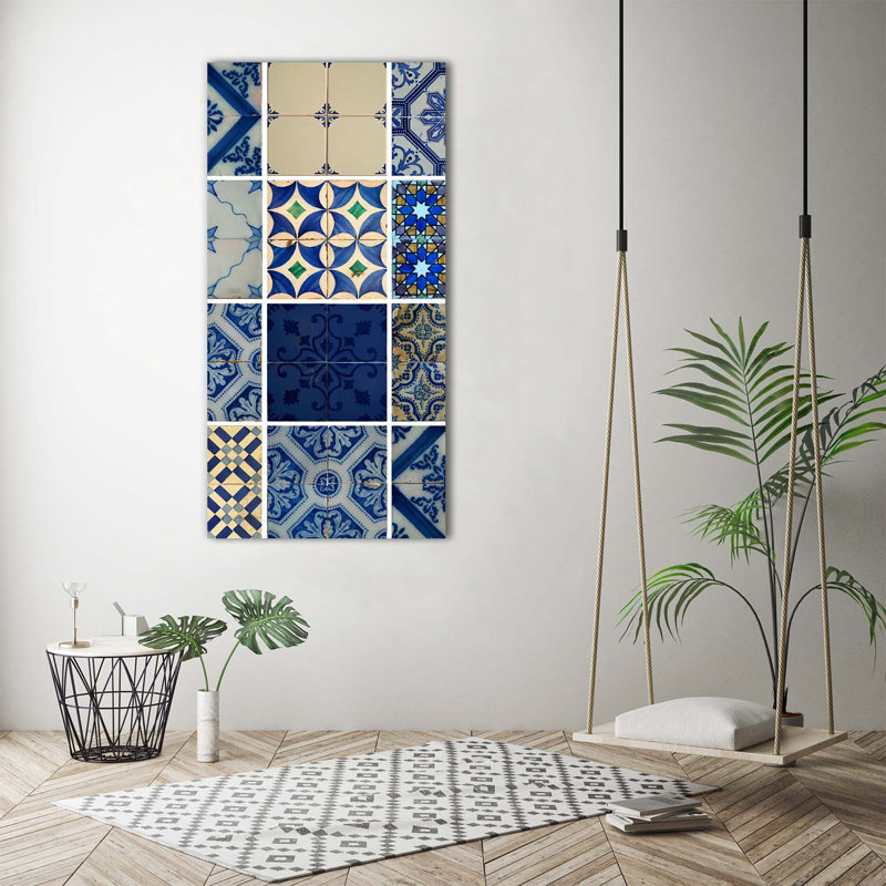 Portuguese Tiles - Wrapped Canvas Print, 140cm H x 70cm W