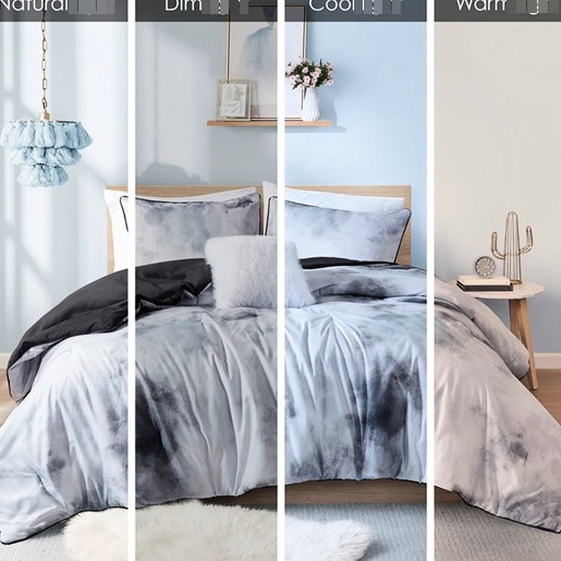 Multicolor Tie Dye Printed Bedding For King/ King - , Soft Fabric With Watercolor Filling, Machine Washable