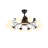 39.4" Bladeless Ceiling Fan with Remote and 10 lights-1419108094