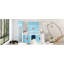 Twin Size Loft  Bed with Slide Pink Tent and Tower-130611578