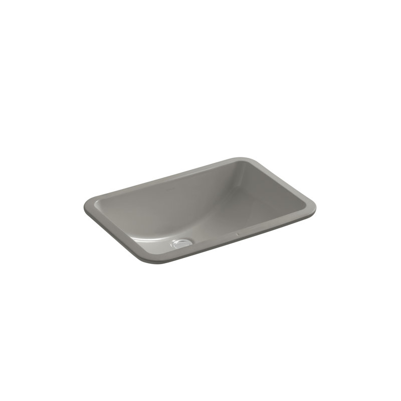 Ladena Vitreous China Rectangular Undermount Bathroom Sink, Tea Green