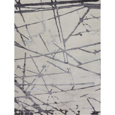 Space Age Handmade Wool Geometric Area Rug