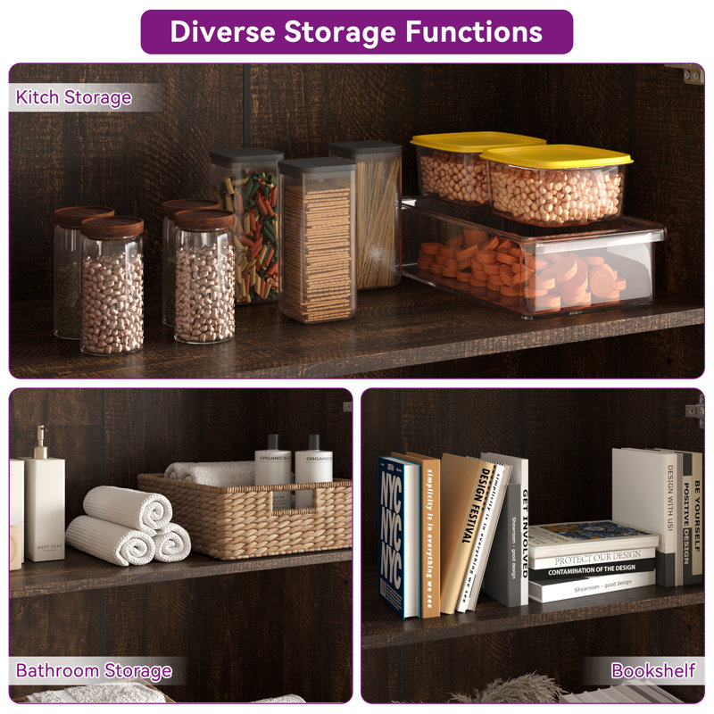 Armoire de rangement 72 po, Brun