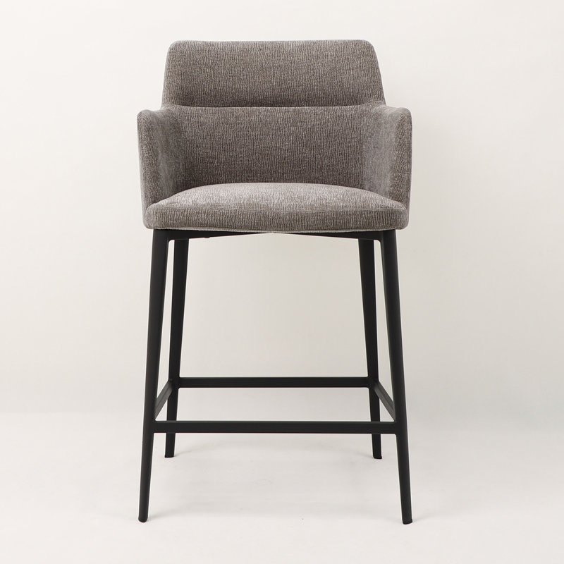 Jahnke Earle Bar & Counter Stool, Counter Stool (25" Seat Height), Greige