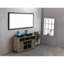 Miroir de salle de bain 88 x 38 pouces à DEL avec cadre en aluminium, miroir de meuble-lavabo mural, anti-buée, mémoire, 3 couleurs, réglable en continu