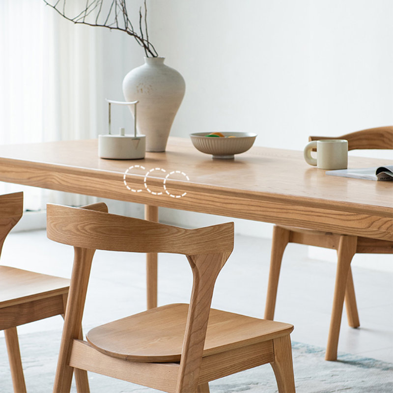 Table de salle à manger rectangulaire de style nordique, H 29,50 po x L 78,7 po x l 31,4 po