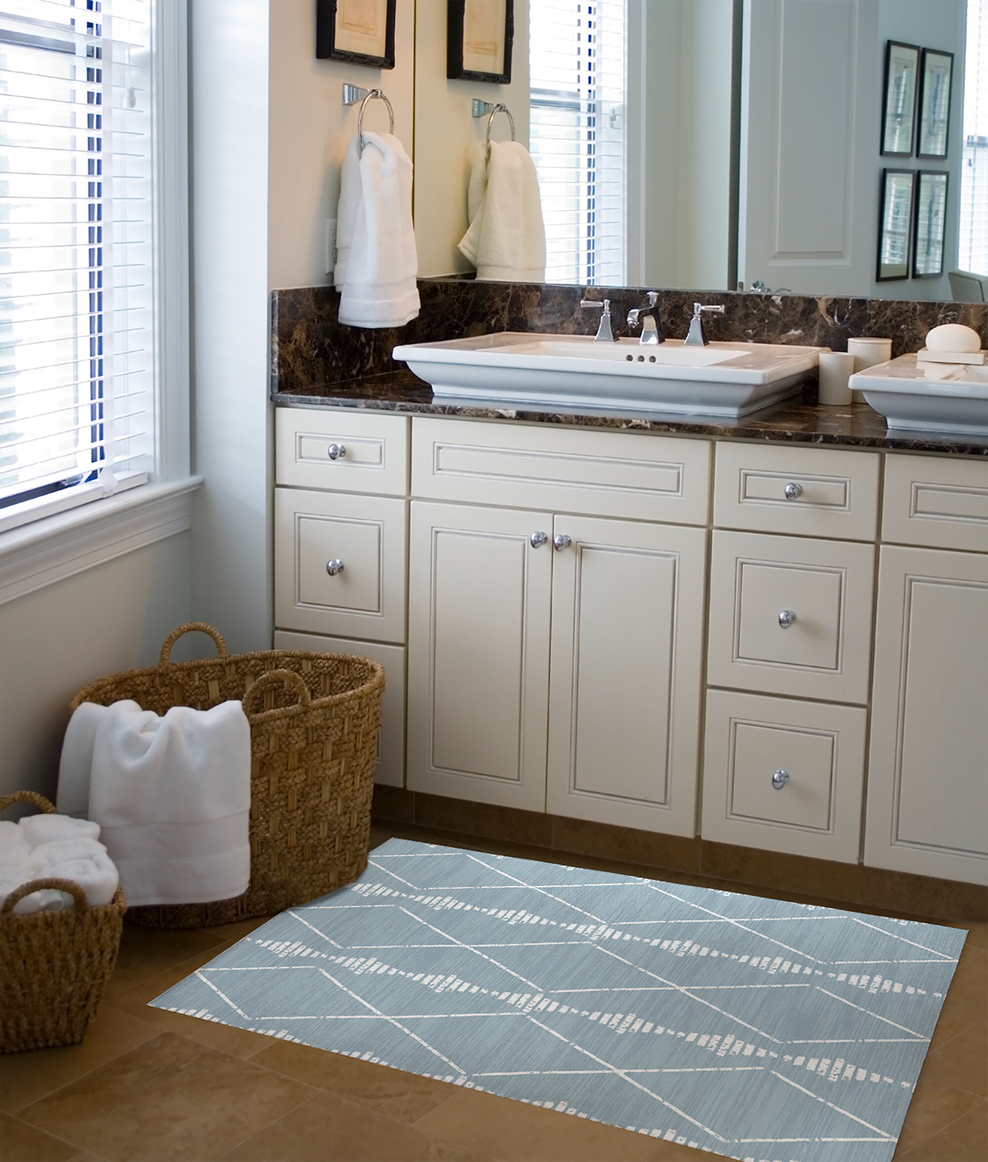 Double Vanity/Sink Bathroom Rugs