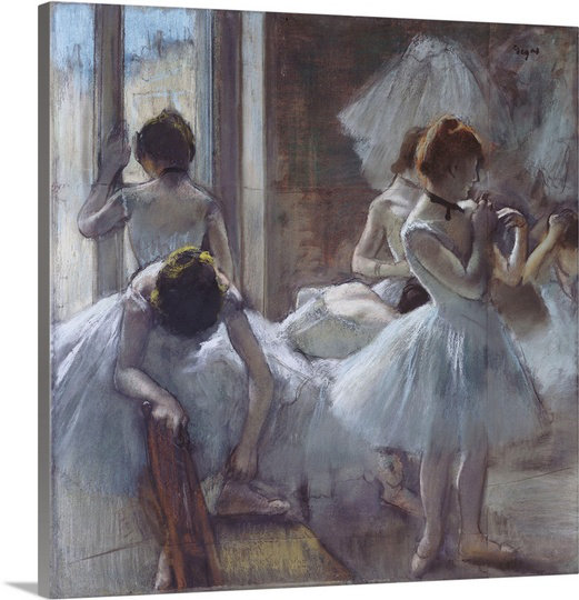 'The Ballet Class' by Edgar Degas Painting Print on Wrapped Canvas, 30" H x 30" L x 1,5" D