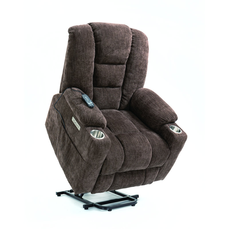 Upholstered Power Recliner, Brown