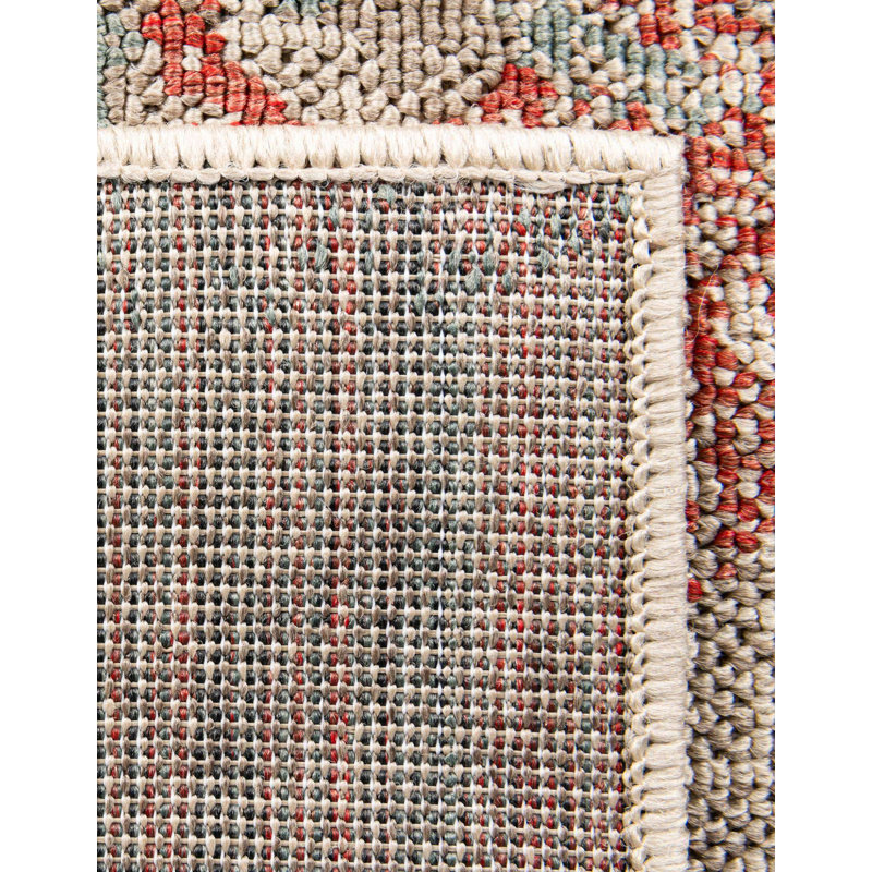 Outdoor Botanical Area Rug, Rectangle 5'1" x 8'