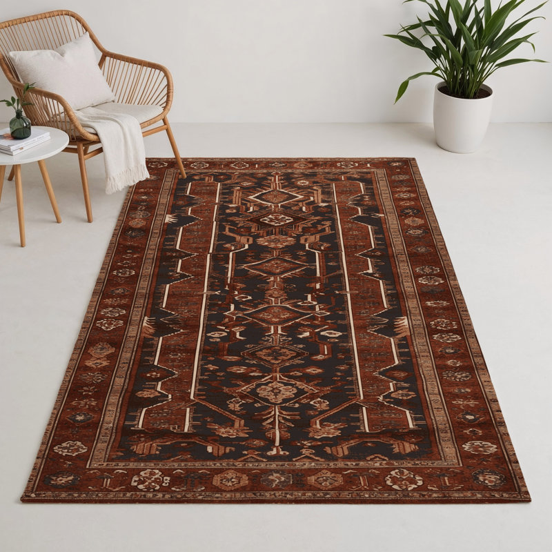Tapis turc intérieur et extérieur brun, Rectangle 5 pi x 7 pi