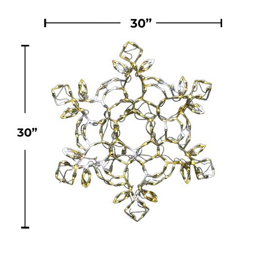 Snowflake Colour Changing RGBWW Lighted Display