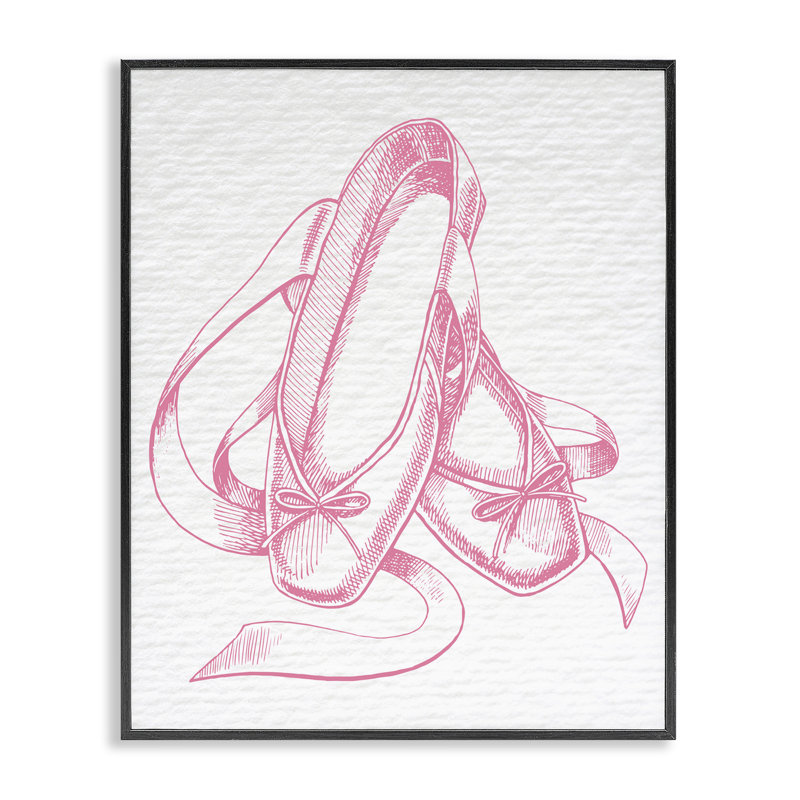 Art de giclée rose par Daphne Polselli, Giclée encadrée noir minuit, H 14 po x l 11 po