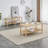 Modern 2-Tier TV Stand For Living Room Furniture,Rectangular Centre Table With Open Storage Shelf,Rounded Rubberwood Legs,Stable And Durable,Easy Assembly-2035114020
