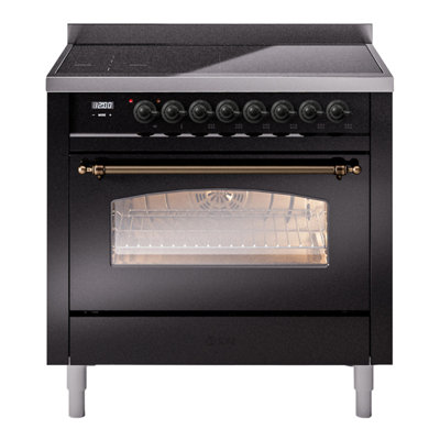 ILVE Nostalgie II Series 36 inch Induction Range with 6 Induction Elements (Glass Door)